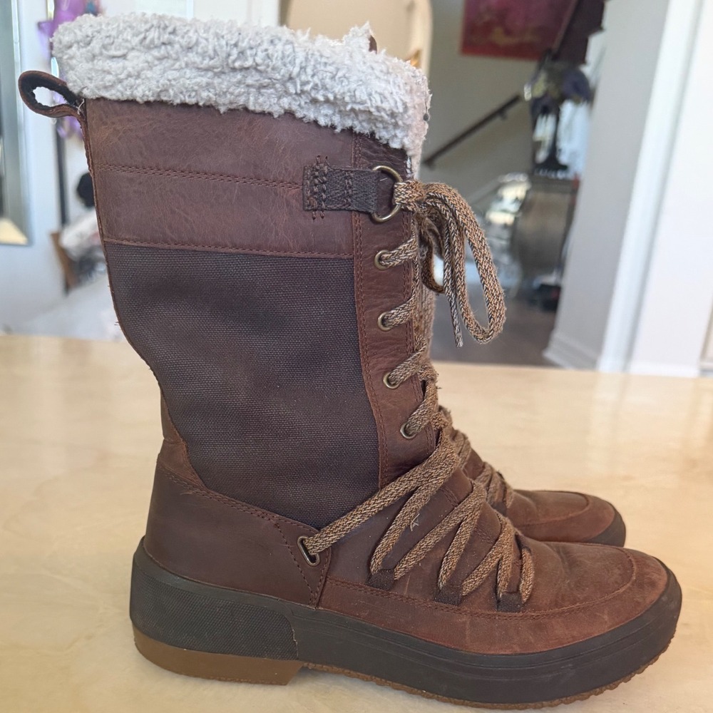 Merrell Haven Tall Lace Polar Waterproof Winter Boots Womens 7.5 Brown J001868